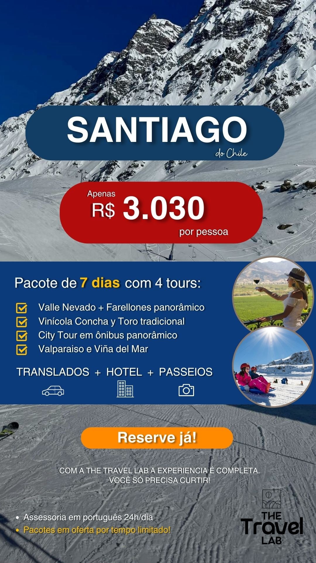 Pacote Santiago 7 dias e 6 noites